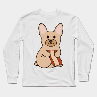 Cream French Bulldog Bacon Long Sleeve T-Shirt